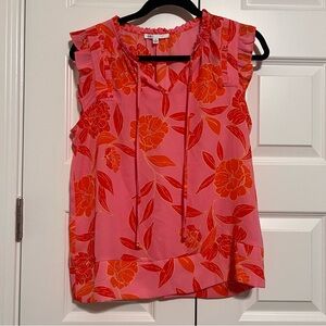 DR2 Pink and Orange Floral Blouse